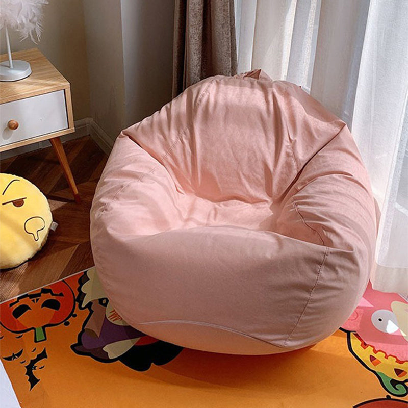 Solid Color Chair with Ottoman and Pillow Armless Chair for Living Room