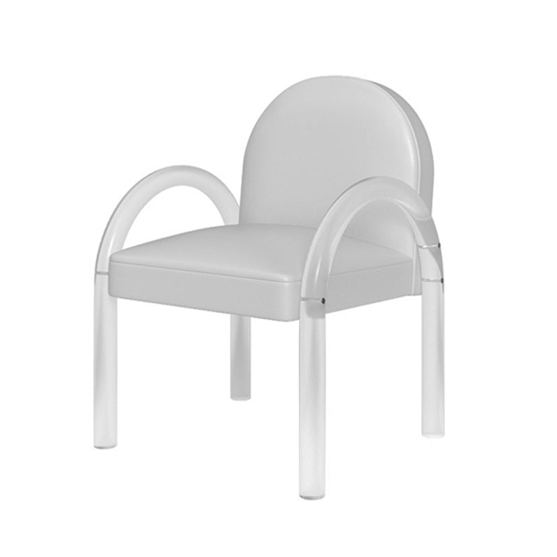 Basic Four Leg Tight Back Solid Color Accent Chair Set for Living Room