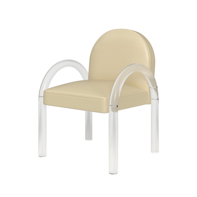 Basic Four Leg Tight Back Solid Color Accent Chair Set for Living Room