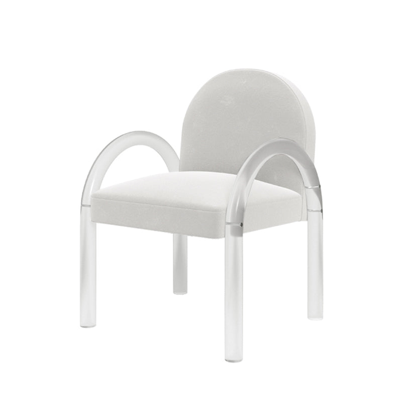 Basic Four Leg Tight Back Solid Color Accent Chair Set for Living Room