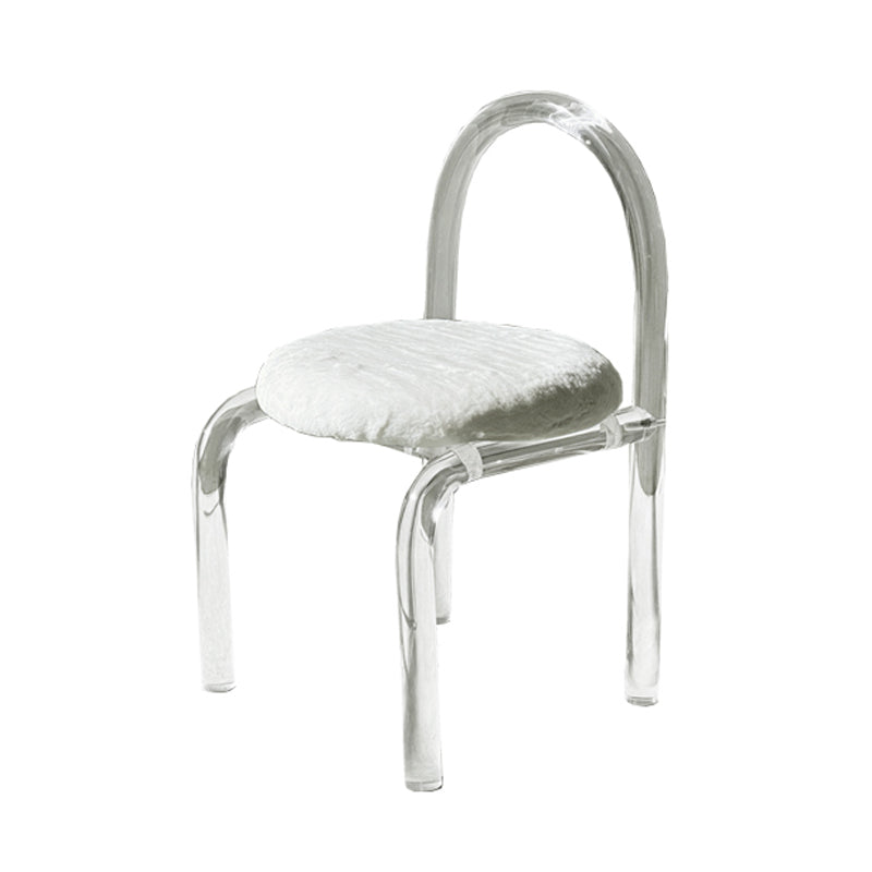 Basic Four Leg Tight Back Solid Color Accent Chair Set for Living Room