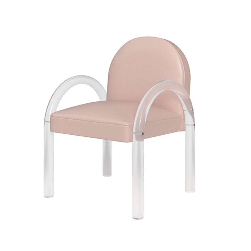 Basic Four Leg Tight Back Solid Color Accent Chair Set for Living Room