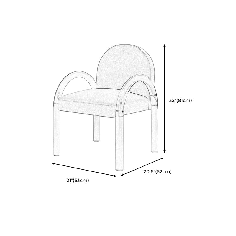 Basic Four Leg Tight Back Solid Color Accent Chair Set for Living Room