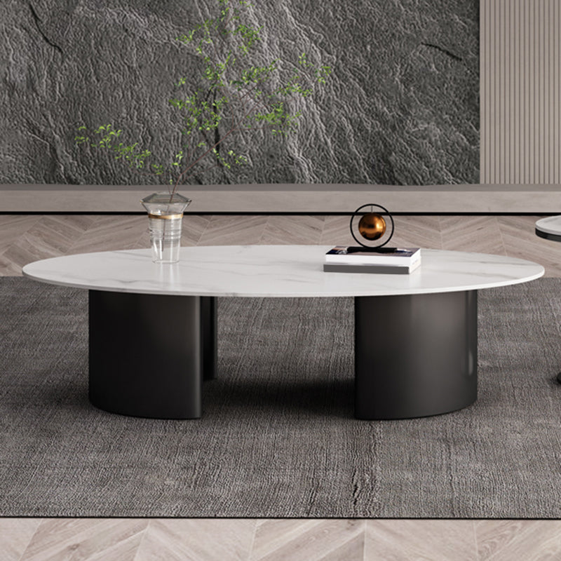 Glam Slate Coffee Cocktail Table Frame Oval Coffee Table for Home