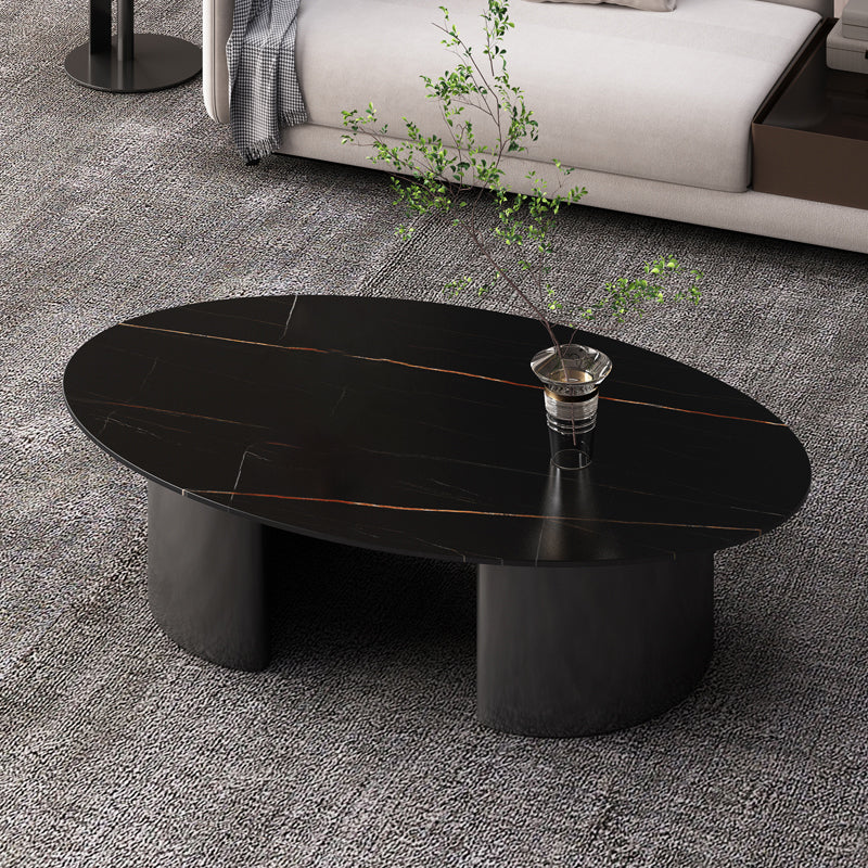 Glam Slate Coffee Cocktail Table Frame Oval Coffee Table for Home