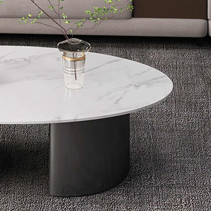 Glam Slate Coffee Cocktail Table Frame Oval Coffee Table for Home