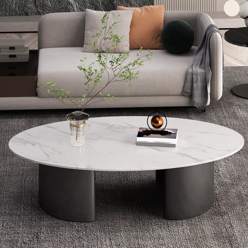 Glam Slate Coffee Cocktail Table Frame Oval Coffee Table for Home