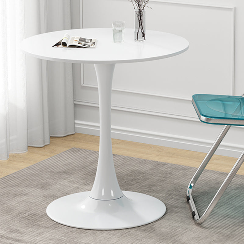 Scandinavian Pedestal Coffee Table Round Wooden Coffee Cocktail Table for Living Room