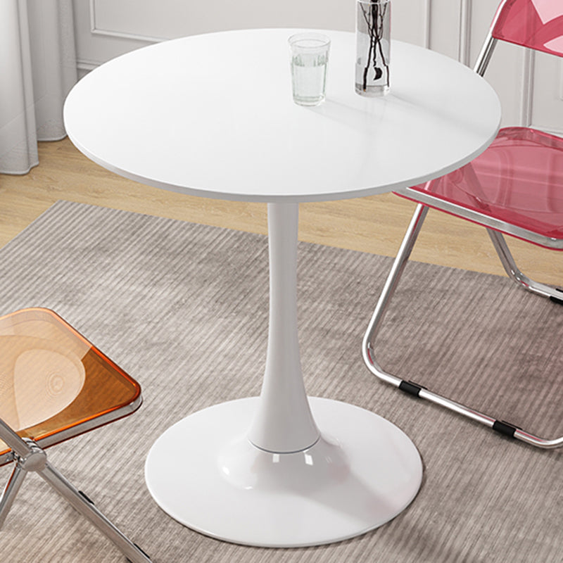 Scandinavian Pedestal Coffee Table Round Wooden Coffee Cocktail Table for Living Room