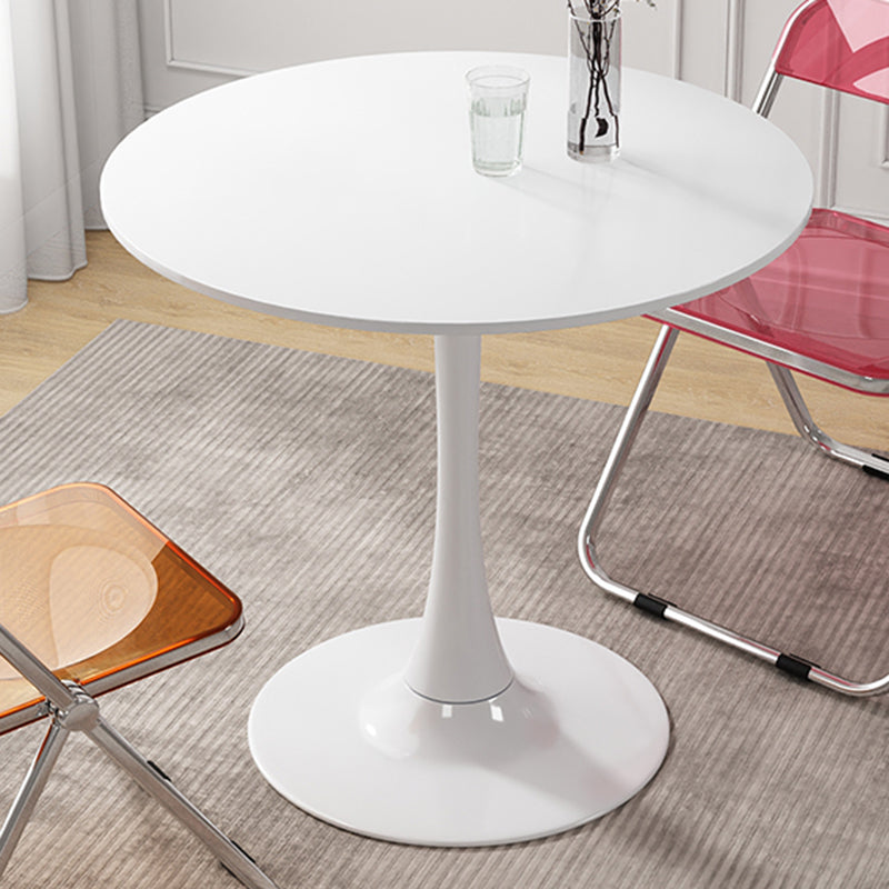 Scandinavian Pedestal Coffee Table Round Wooden Coffee Cocktail Table for Living Room