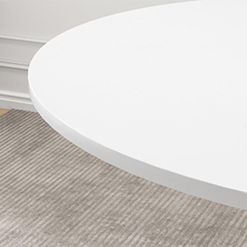 Scandinavian Pedestal Coffee Table Round Wooden Coffee Cocktail Table for Living Room