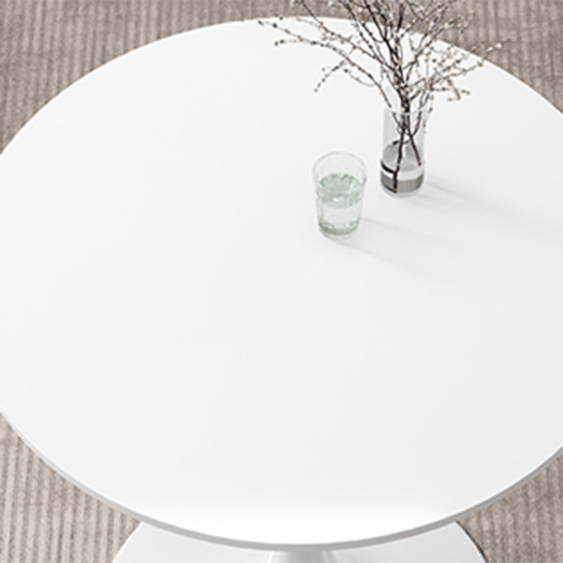 Scandinavian Pedestal Coffee Table Round Wooden Coffee Cocktail Table for Living Room