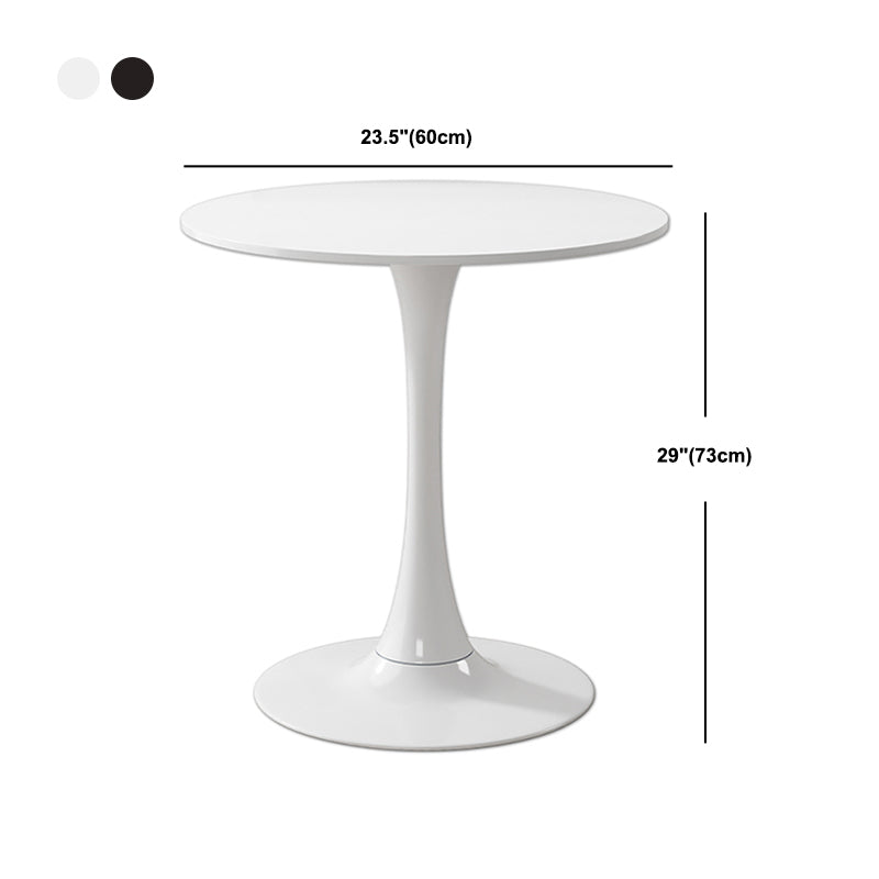 Scandinavian Pedestal Coffee Table Round Wooden Coffee Cocktail Table for Living Room