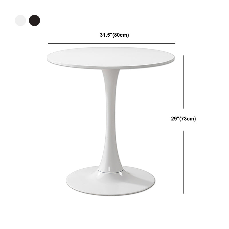 Scandinavian Pedestal Coffee Table Round Wooden Coffee Cocktail Table for Living Room