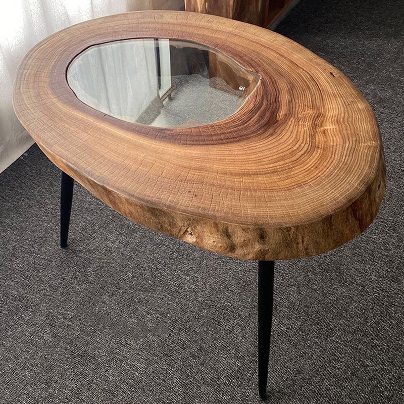 Scandinavian Wooden Coffee Table Free form 3 Legs Coffee Table Set for Living Room
