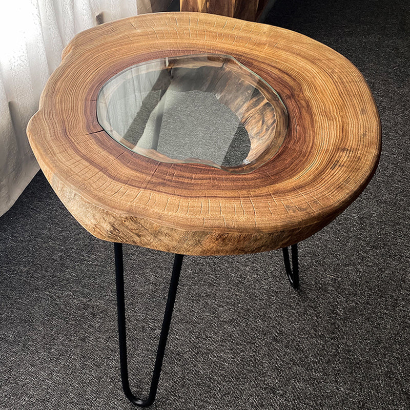 Scandinavian Wooden Coffee Table Free form 3 Legs Coffee Table Set for Living Room