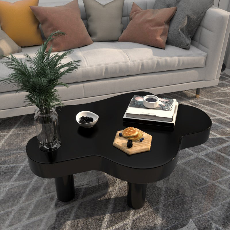 Scandinavian Wooden Coffee Table Free form Pedestal Coffee Table Set for Living Room