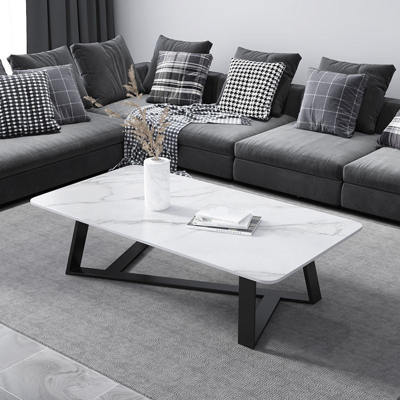 Single Slate Rectangle Coffee Table Modern Minimalist Coffee Table