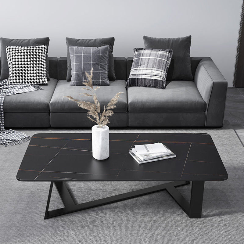 Single Slate Rectangle Coffee Table Modern Minimalist Coffee Table