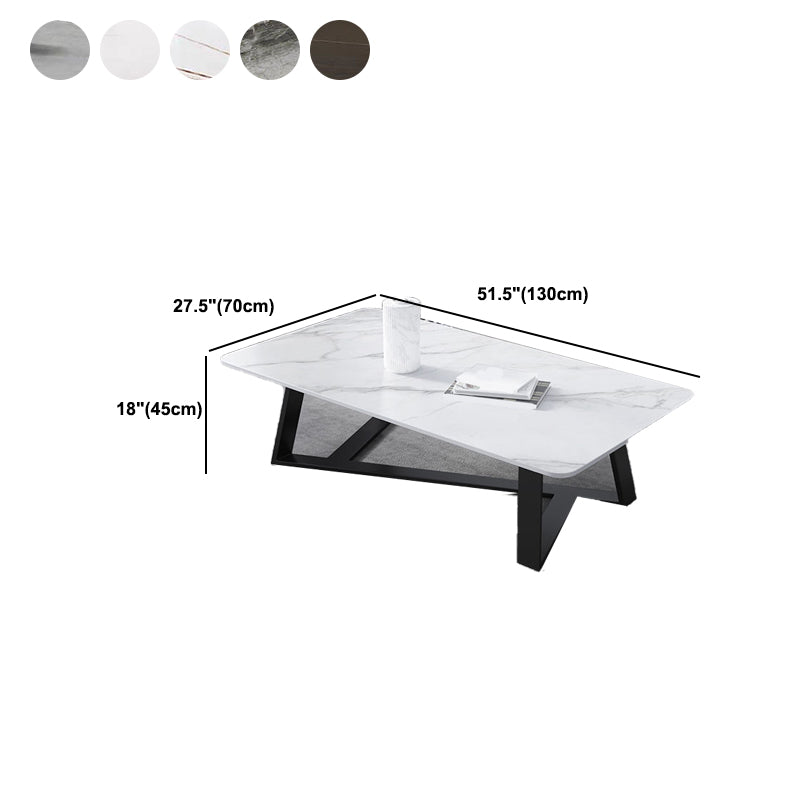 Single Slate Rectangle Coffee Table Modern Minimalist Coffee Table