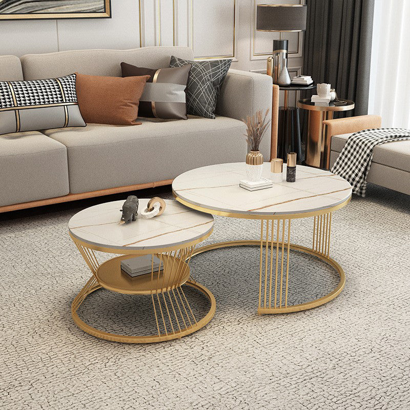 Round Nesting Coffee Table Minimalist Coffee Table for Living Room