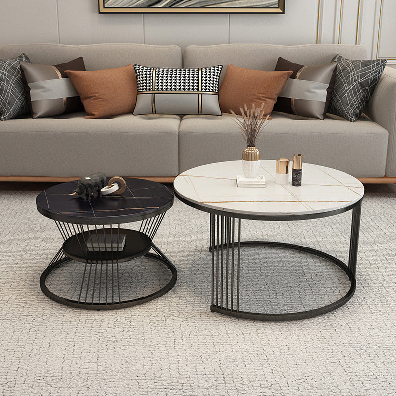 Round Nesting Coffee Table Minimalist Coffee Table for Living Room