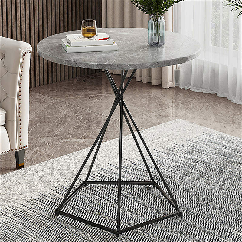 Frame Coffee Table Minimalist Wood Round Coffee Table for Living Room