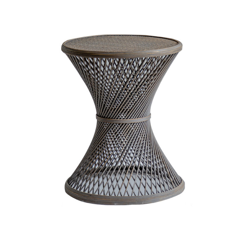 French Country Style Wooden Side End Table Pedestal Round Sofa Side Accent Table