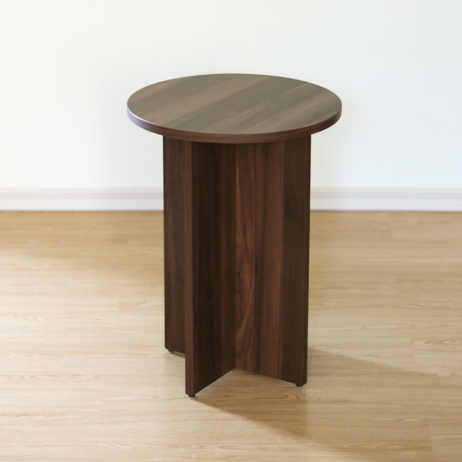 15.75 inch Wide Scandinavian Sofa Side Accent Table Wooden Round Side End Table