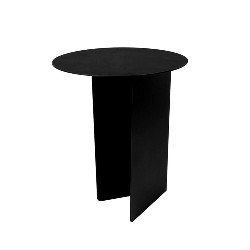 Mid-Century Metal Round /square Top Side Table 19.6" Tall Abstract End Table