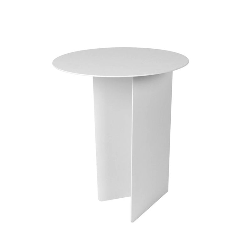 Mid-Century Metal Round /square Top Side Table 19.6" Tall Abstract End Table