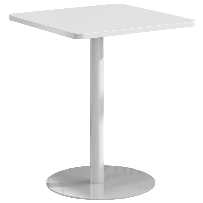 Medieval Modern Style Pedestal Base Design Square Metal Table Side Table