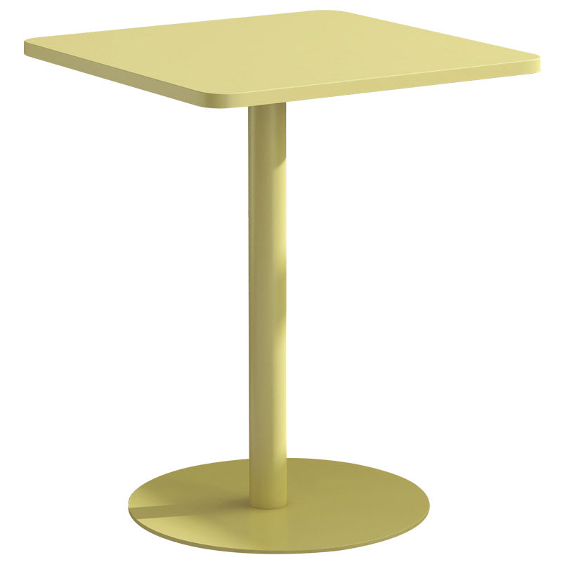 Medieval Modern Style Pedestal Base Design Square Metal Table Side Table