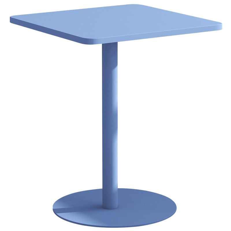 Medieval Modern Style Pedestal Base Design Square Metal Table Side Table