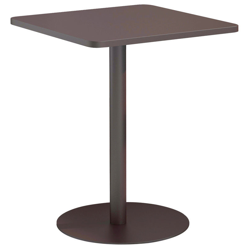 Medieval Modern Style Pedestal Base Design Square Metal Table Side Table