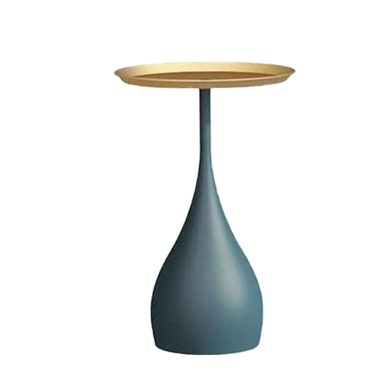 Round Pedestal Base Base Metal Table Medieval Modern Style Side Table