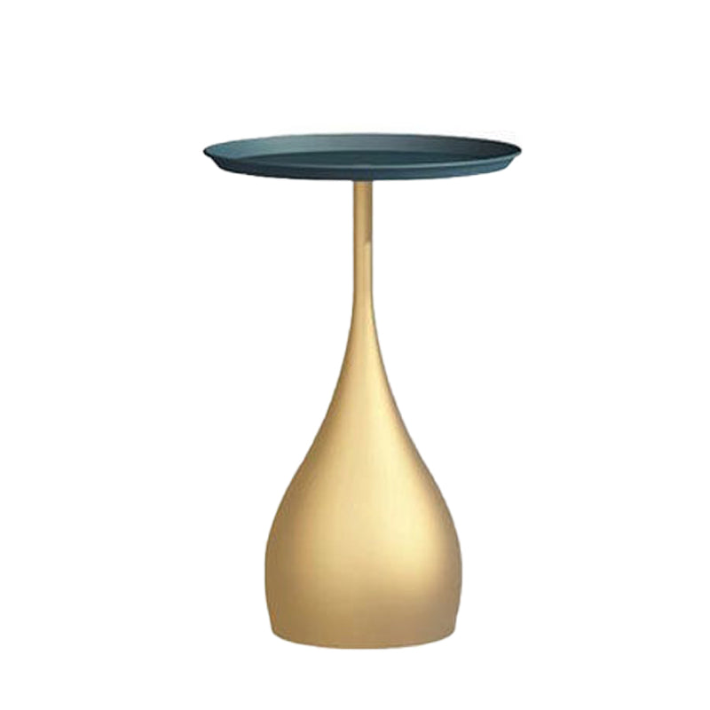 Round Pedestal Base Base Metal Table Medieval Modern Style Side Table