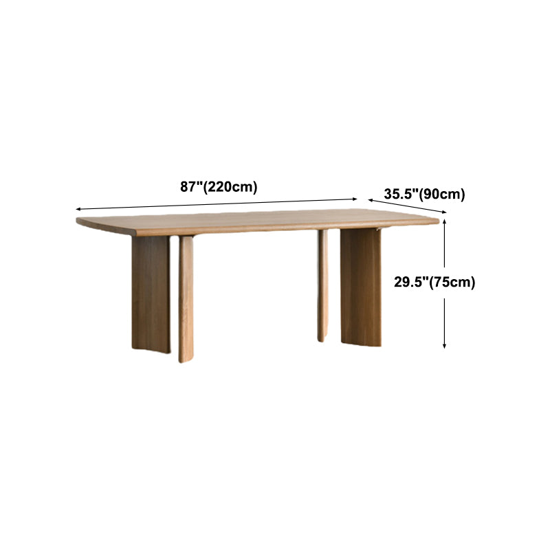 Modern Style Dining Table Rectangle Table Solid Wood for Home