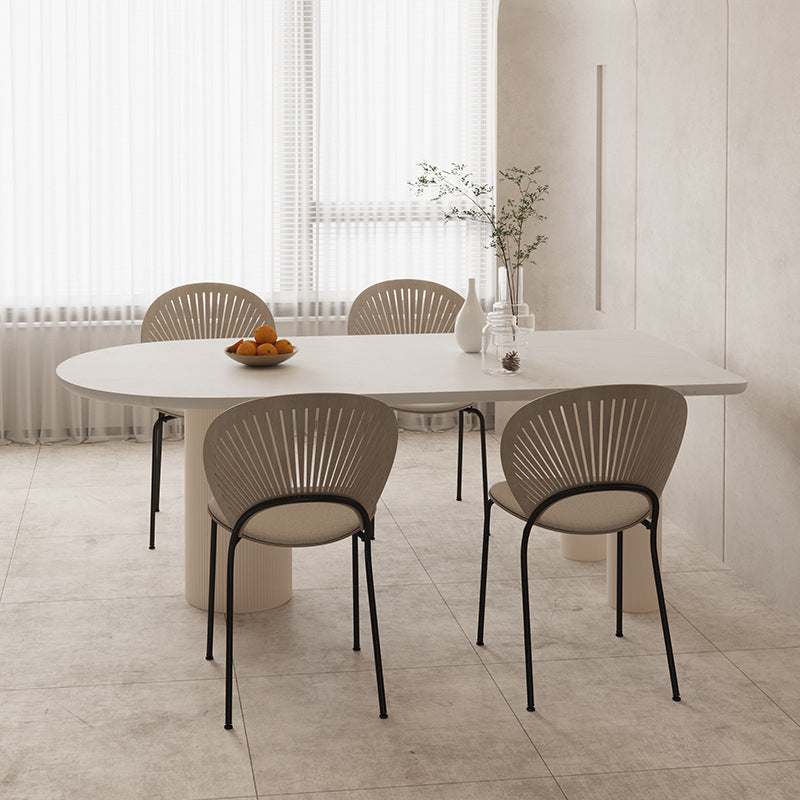 Modern Style White Dining Table Sintered Stone Table for Home