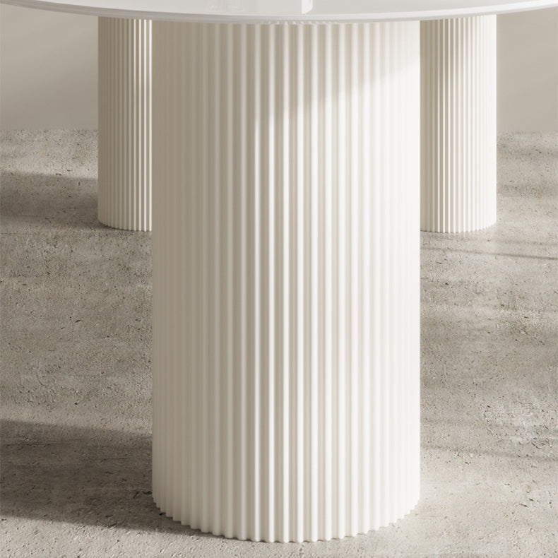 Modern Style White Dining Table Sintered Stone Table for Home