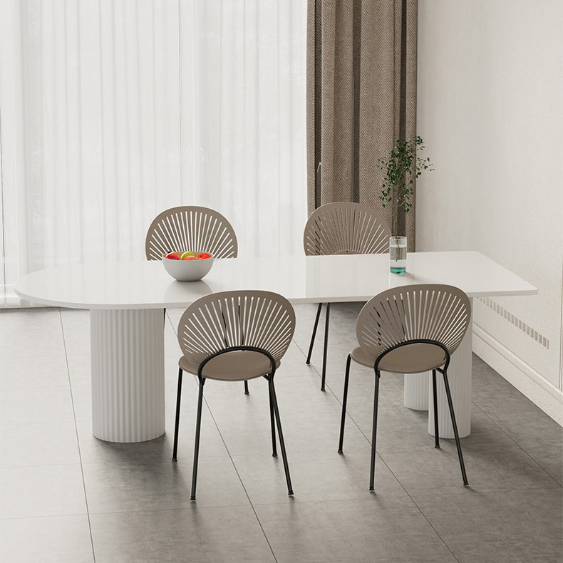 Contemporary Style Dining Table White Dinner Table for Home Kitchen Dinner