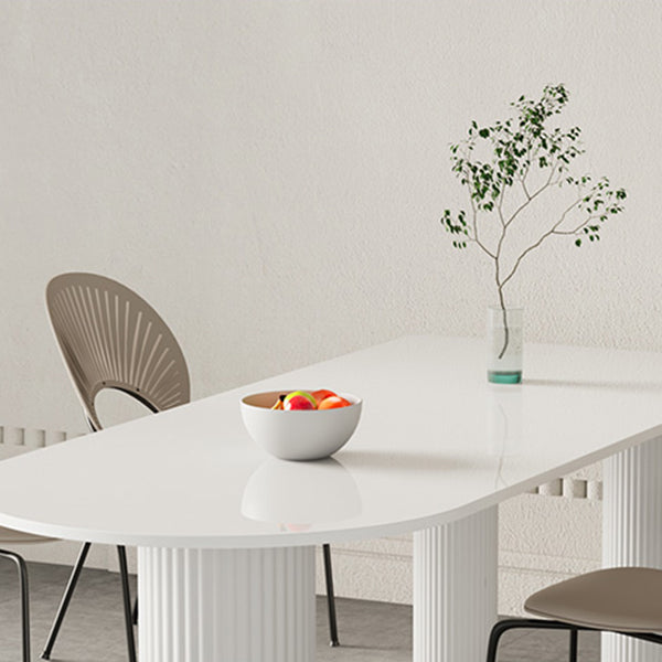 Contemporary Style Dining Table White Dinner Table for Home Kitchen Dinner