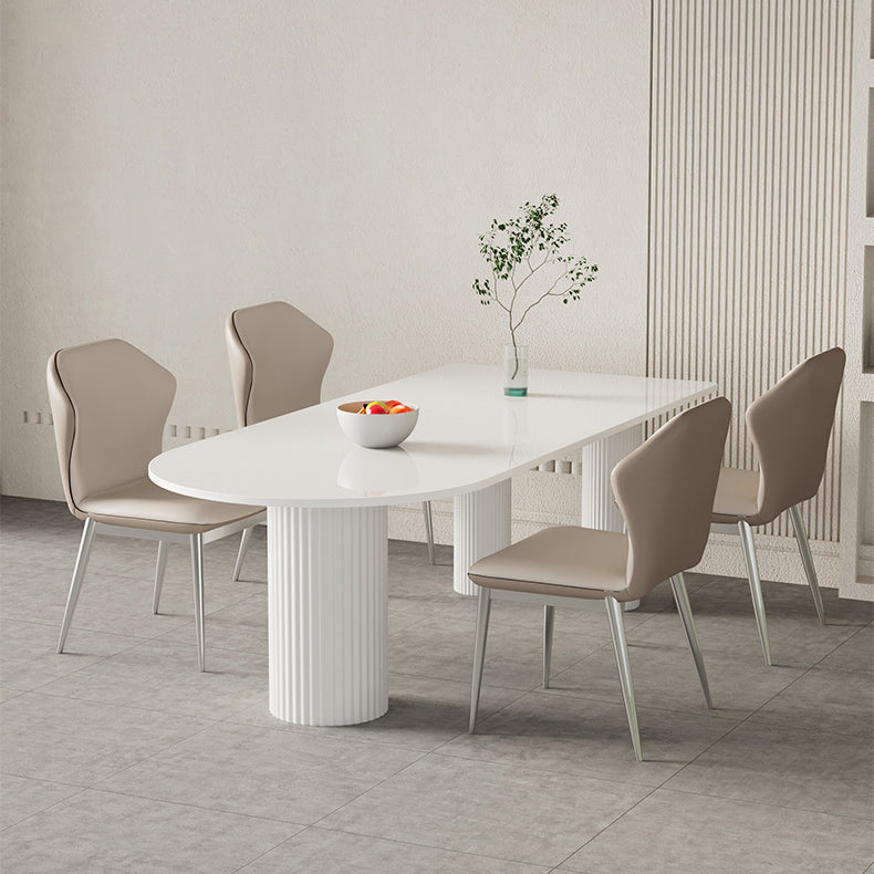 Contemporary Style Dining Table White Dinner Table for Home Kitchen Dinner