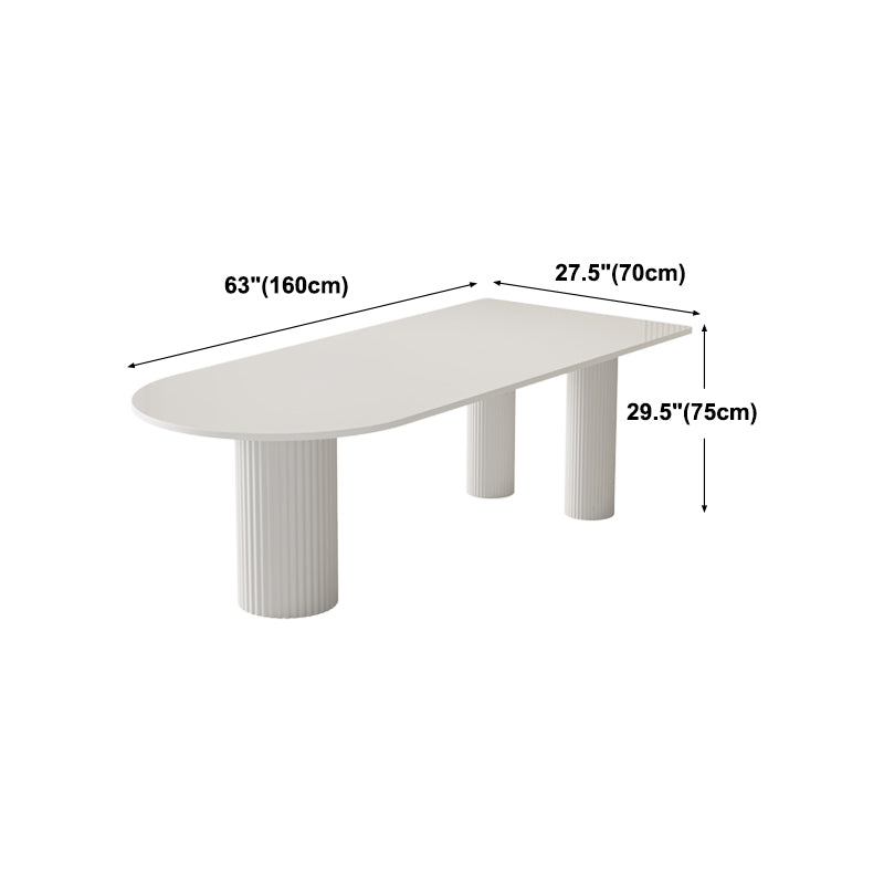 Contemporary Style Dining Table White Dinner Table for Home Kitchen Dinner