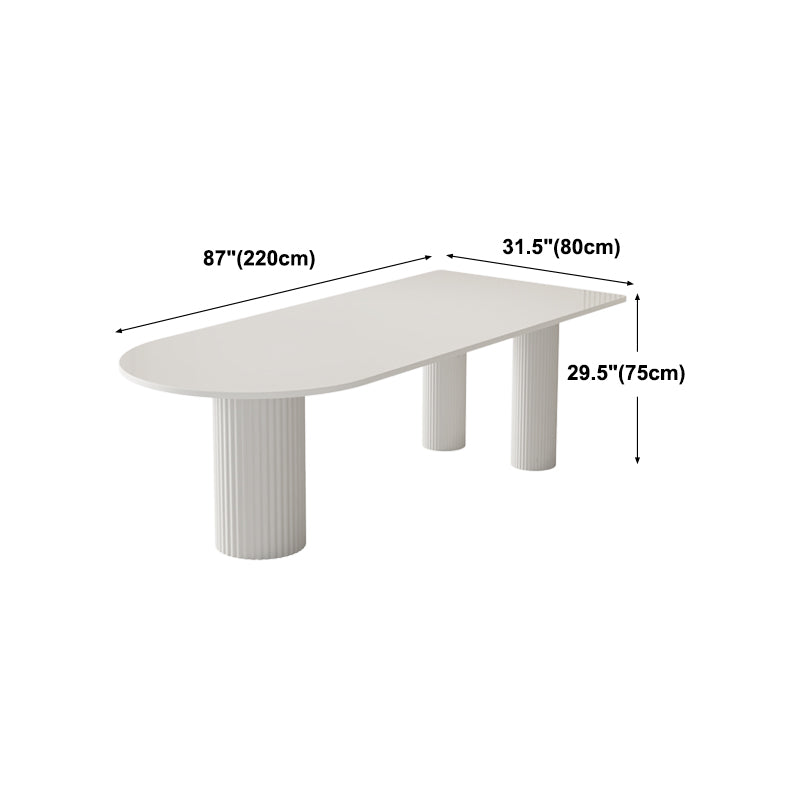 Contemporary Style Dining Table White Dinner Table for Home Kitchen Dinner
