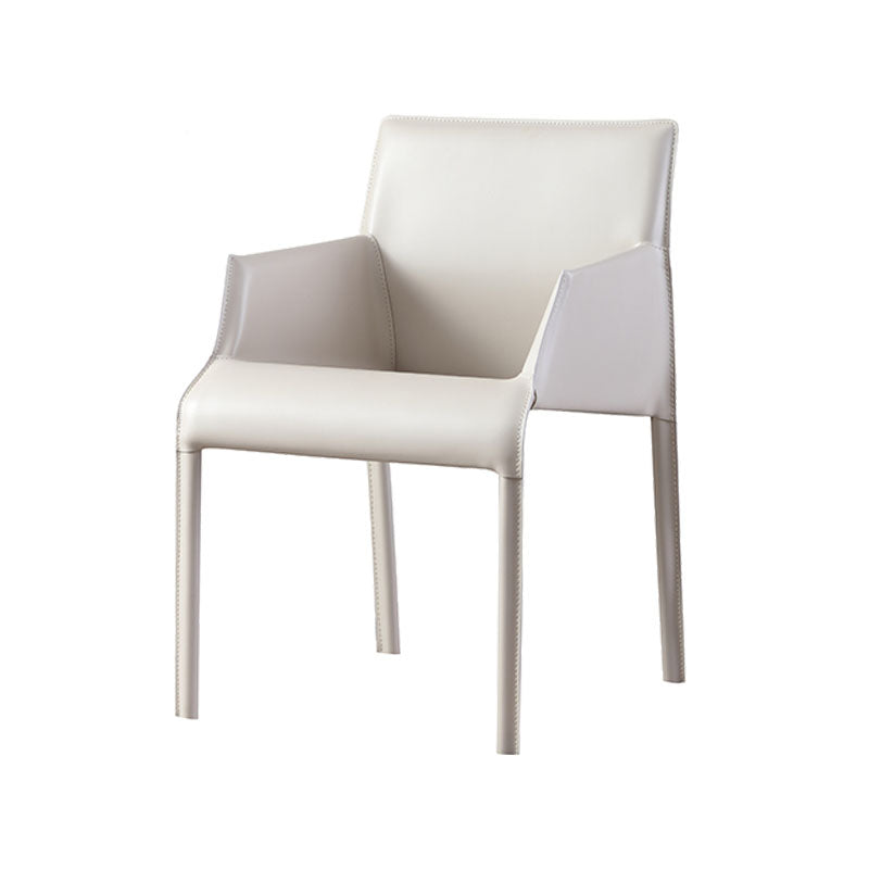 Contemporary Leather Dining Chair Upholstered Arm Chair for Restaurant Use