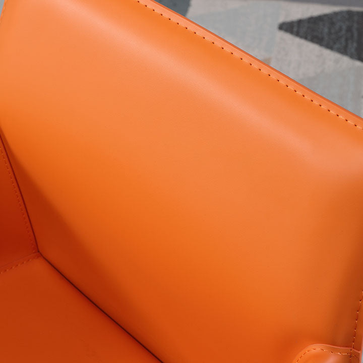 Contemporary Leather Dining Chair Upholstered Arm Chair for Restaurant Use
