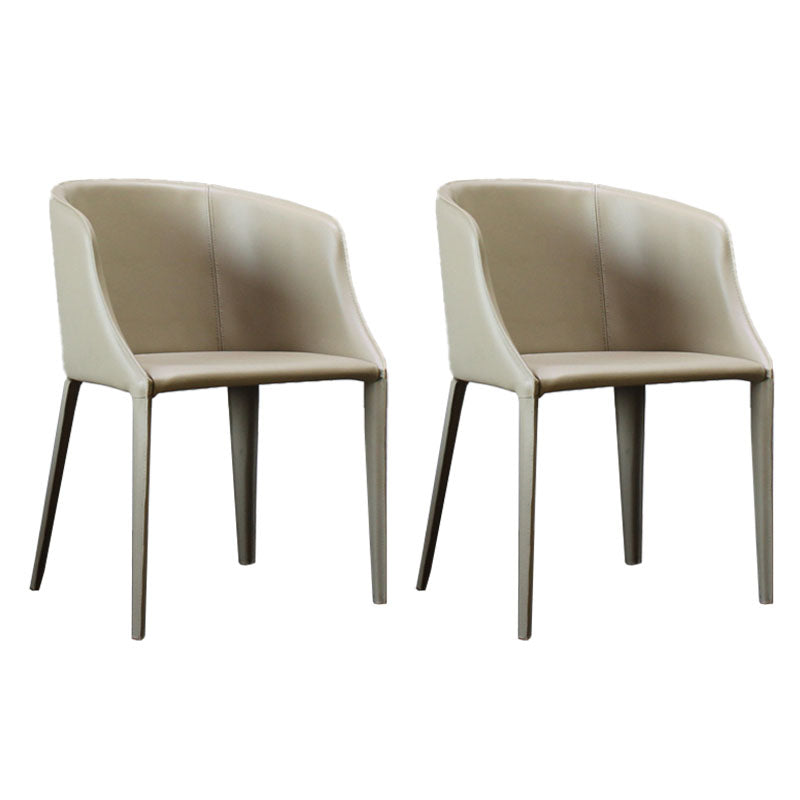 Contemporary Metal Dining Chair Upholstered Arm Chairs for Restaurant Use