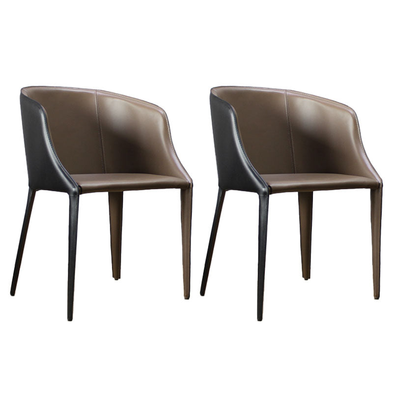 Contemporary Metal Dining Chair Upholstered Arm Chairs for Restaurant Use