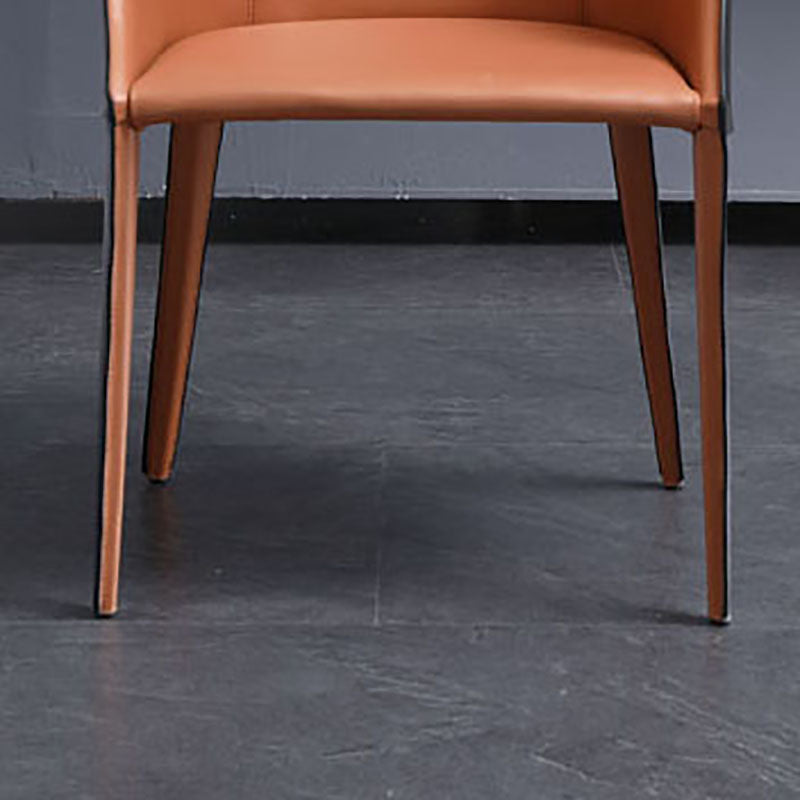 Contemporary Metal Dining Chair Upholstered Arm Chairs for Restaurant Use